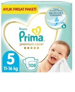 Prima Premium Care 5 Beden 108 Adet Bebek Bezi