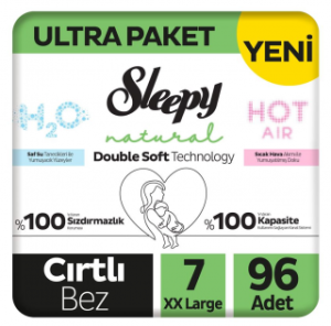 Sleepy Natural Double Soft 7 Beden 96 Adet Bebek Bezi